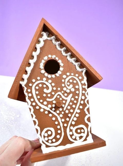 christmas porch decor gingerbread birdhouses