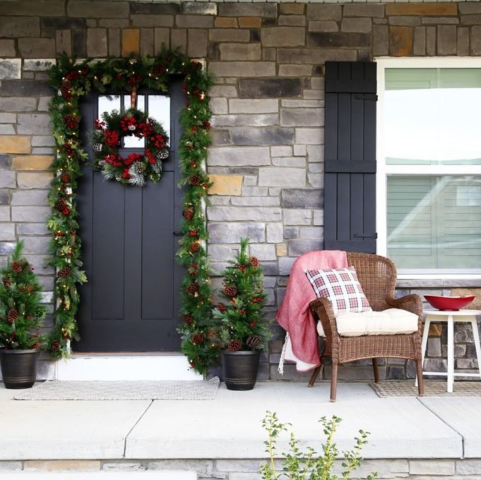christmas porch decor traditional porch display