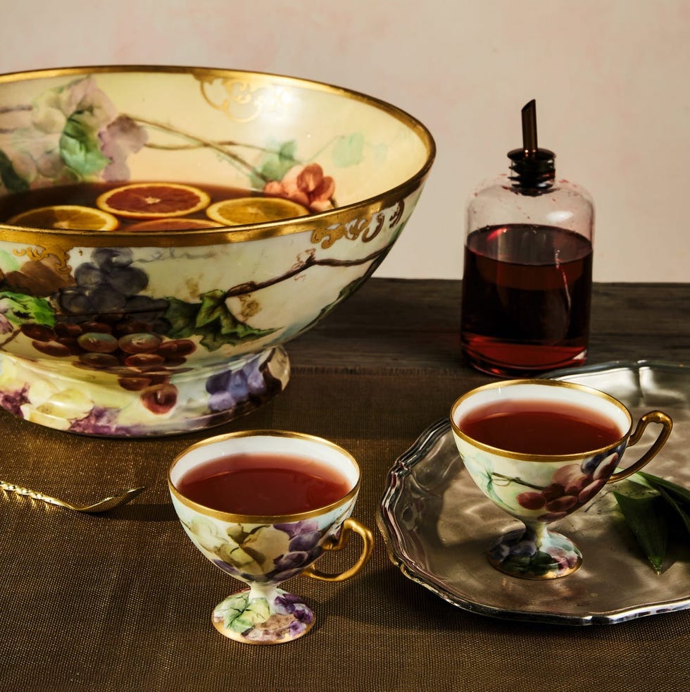 pomegranate demerara rum christmas punch