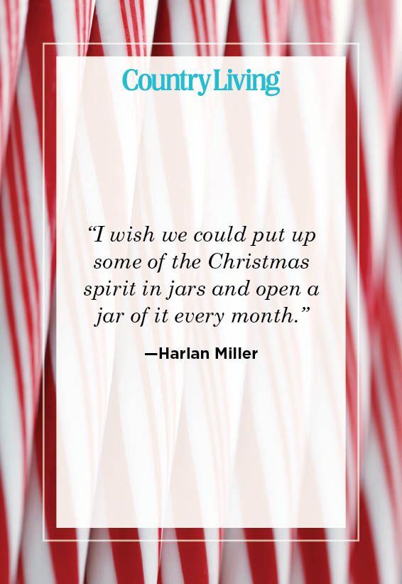 christmas quote by harlan millier on background of red and white candy canes