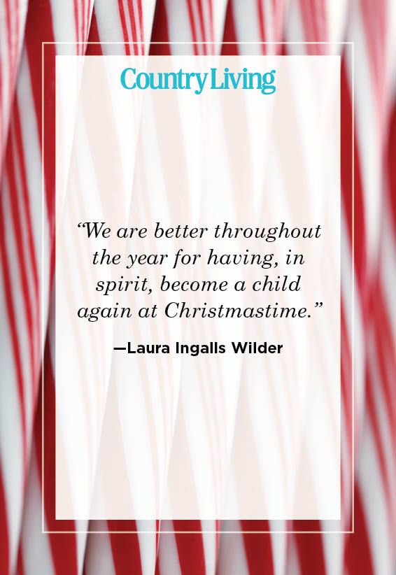 christmas quote by laura ingalls wilder on candy canes background