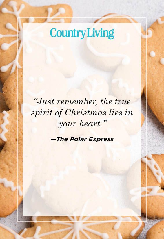 christmas quote from the polar expres on background of decorated christmas cookies