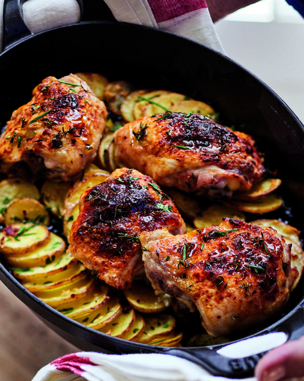 skillet roasted chicken and potatoes