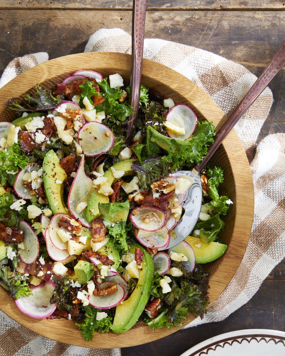 pecan, kale, and parmesan salad