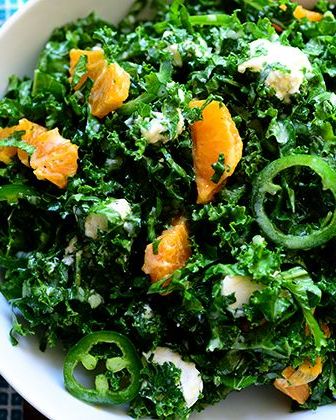 christmas salad with kale and citrus