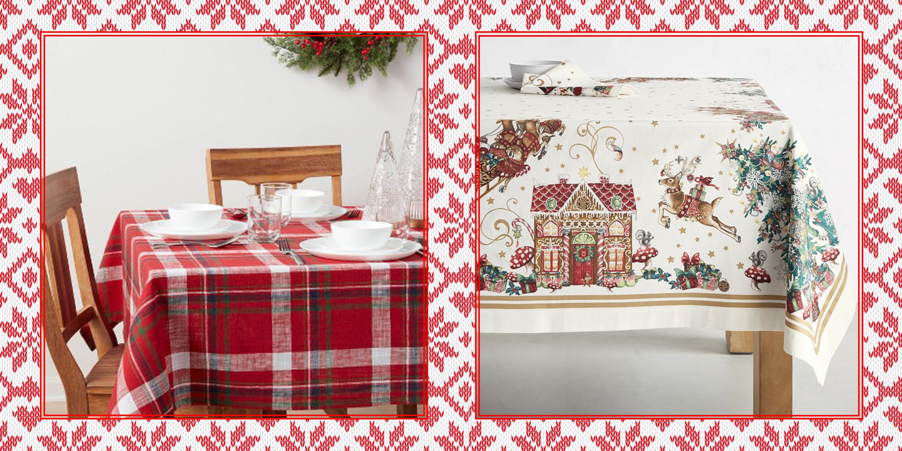 15 Classic Christmas Tablecloths - Pretty Christmas Table Linens
