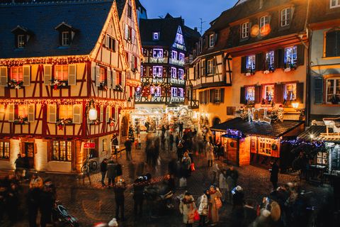 christmas time in colmar, alsace, france