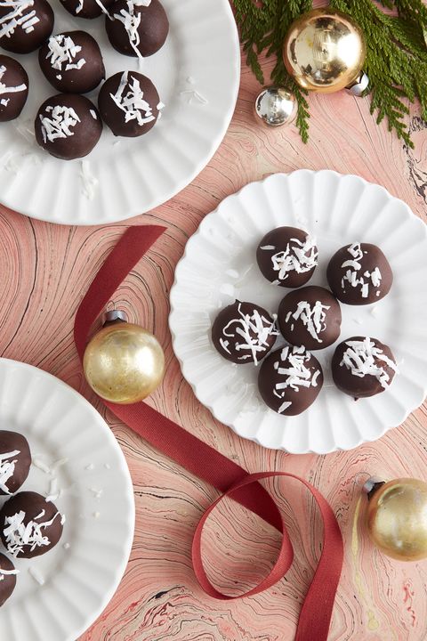 christmas treats chocolate coconut truffles