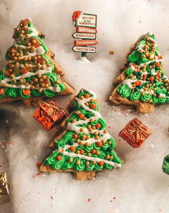 christmas tree desserts chocolate chip christmas tree cookie bars