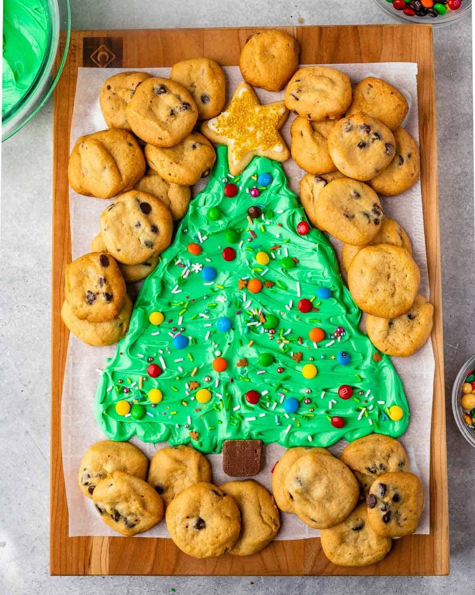 christmas tree desserts christmas tree frosting board