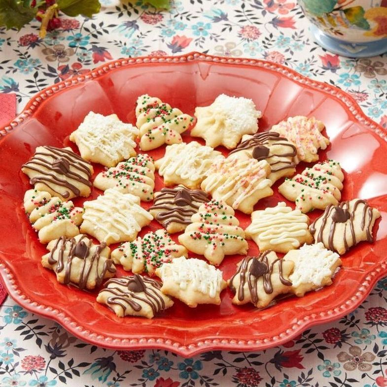 christmas tree desserts spritz cookies
