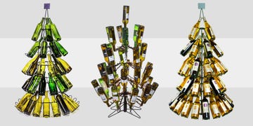 Wine Bottle Christmas Tree