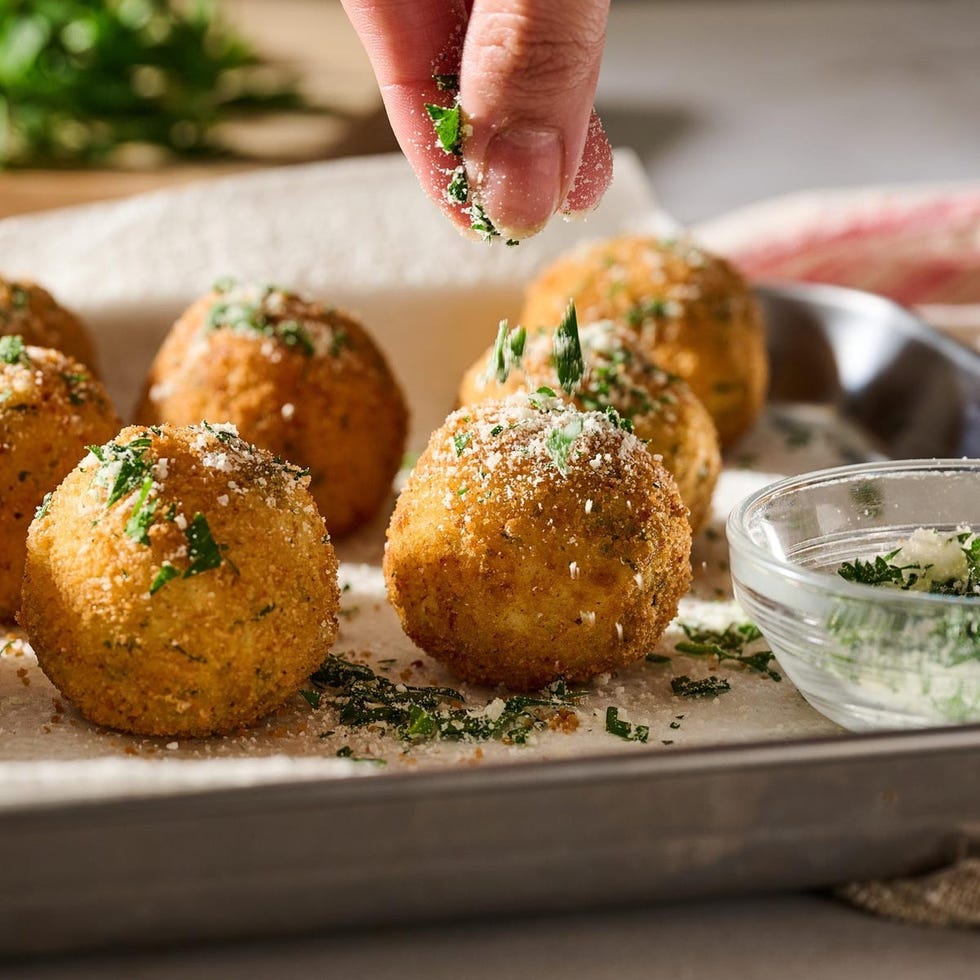 fried mashed potato balls christmas vegetable dish
