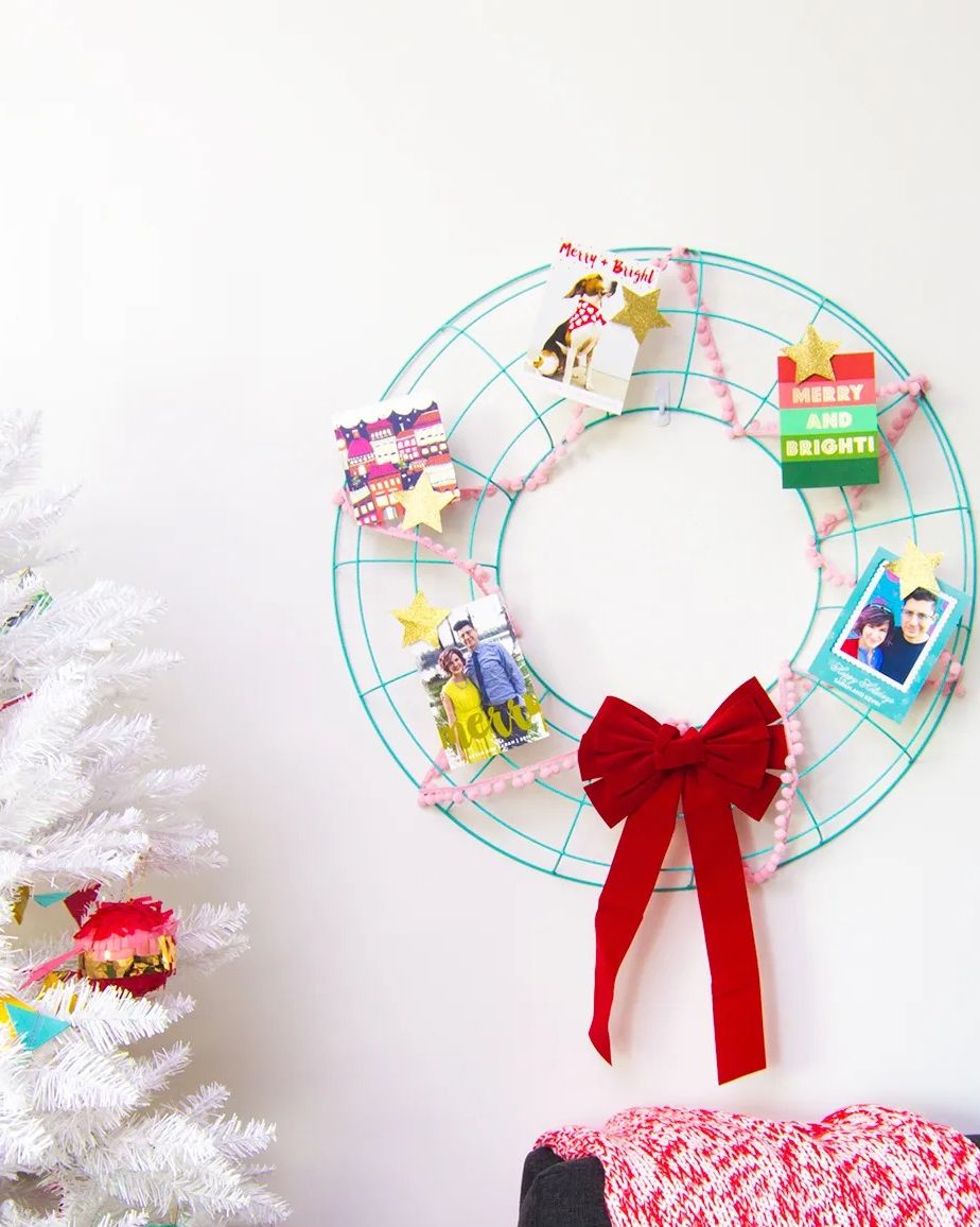 diy christmas wreath holiday card wreath