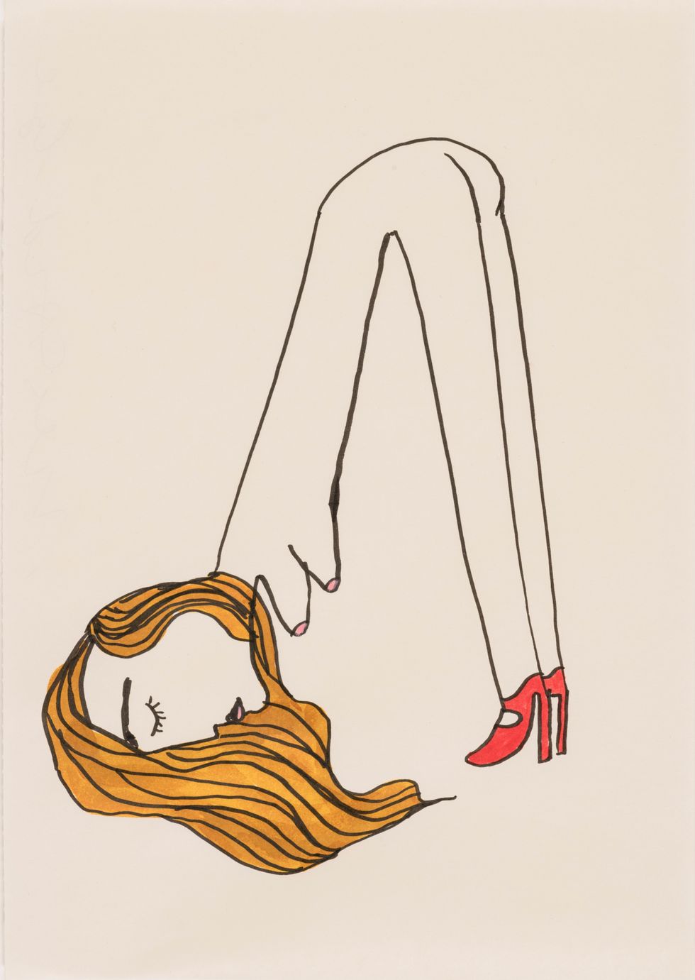 Miles Aldridge, Drawing, disegno, donna nuda