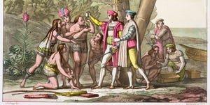 Christopher Columbus With Native Americans 1492-1503 (circa 1820-1839)