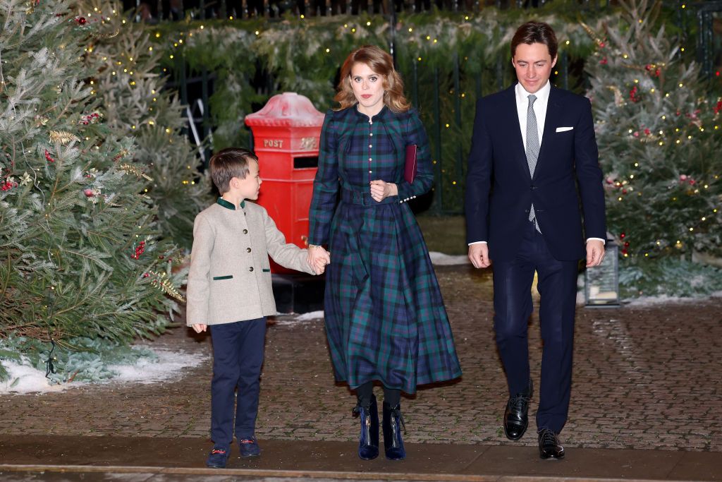 Princess Beatrice wears festive tartan dress for royal Christmas