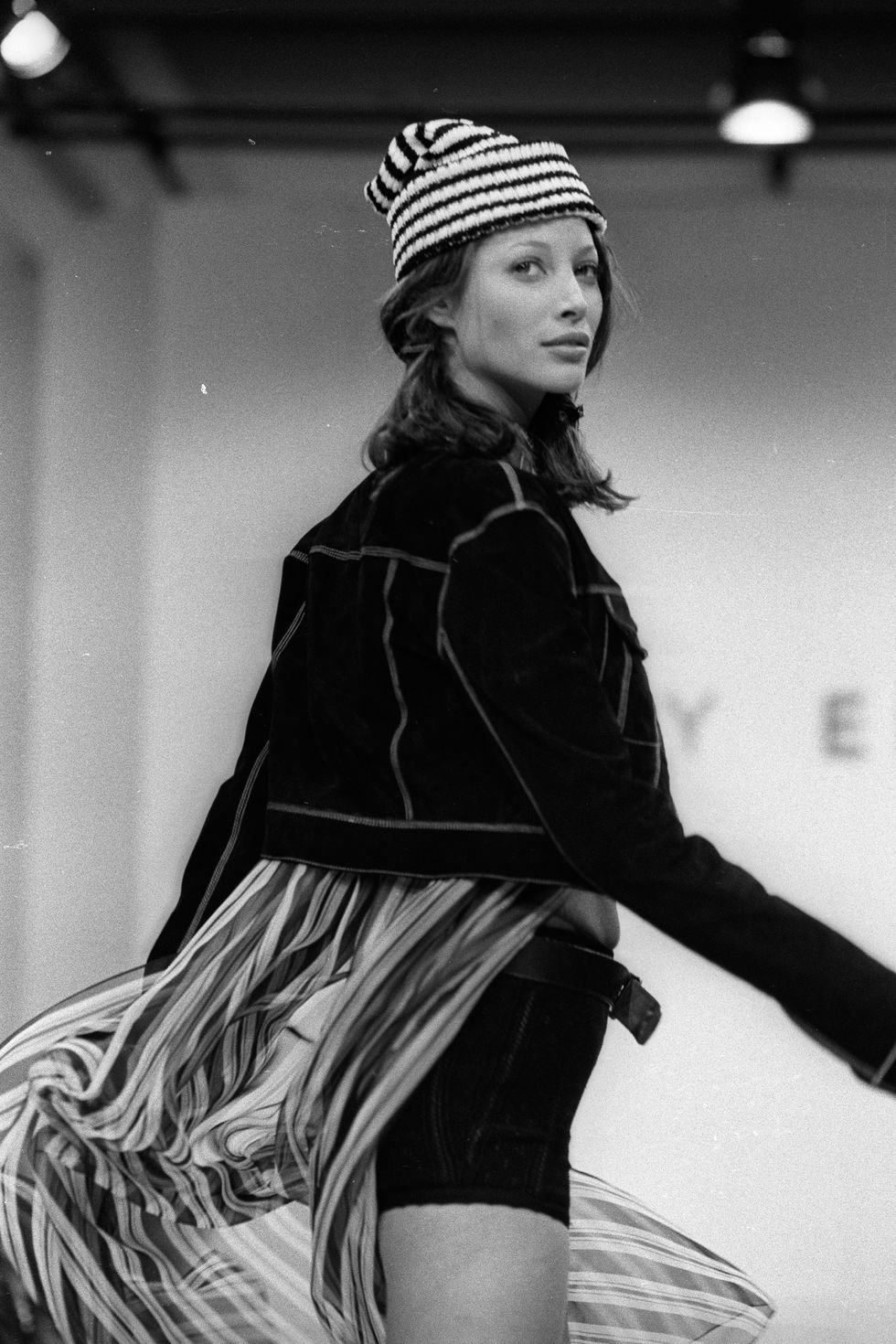 Christy Turlington on the Marc Jacobs catwalk in 1992