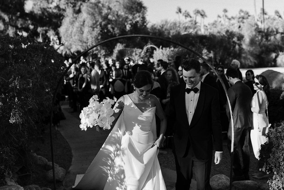 Photograph, Ceremony, Bride, Monochrome photography, Black-and-white, Wedding, Event, Veil, Marriage, Wedding dress, 