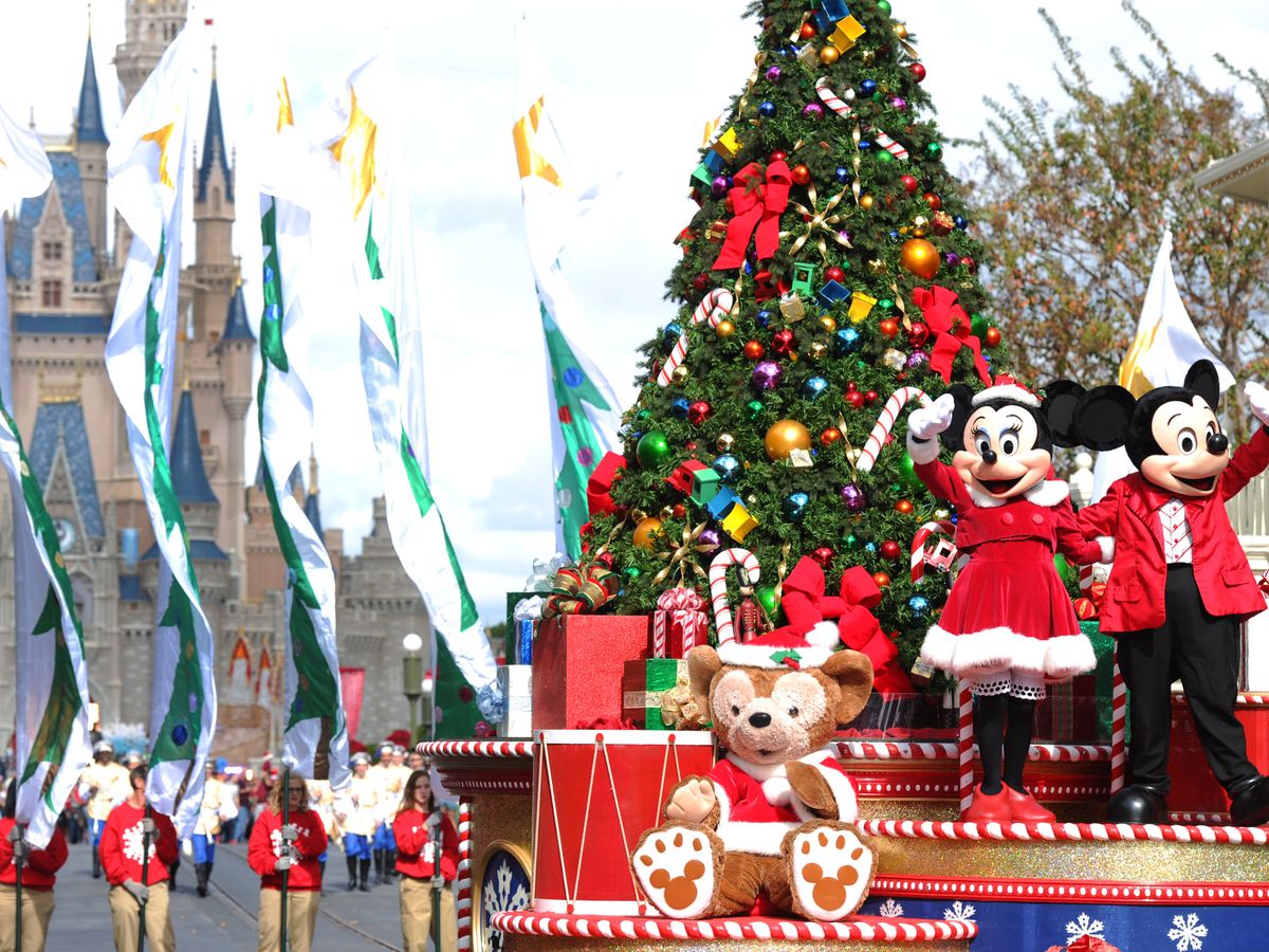 Disney Animated Christmas parade with lights and sounds