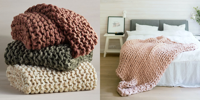 Knitted Chunky Blanket