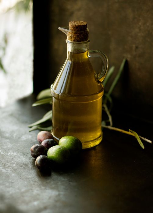 Vegetable oil, Soybean oil, Still life photography, Extra virgin olive oil, Still life, Cooking oil, Olive oil, Bottle, Olive, Plant, 