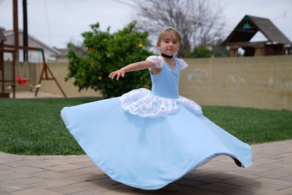 Girls Princess Cinderella Belle Aurora Jasmine Dress Up Costume Halloween Fancy  Dress with Accessories - Walmart.com