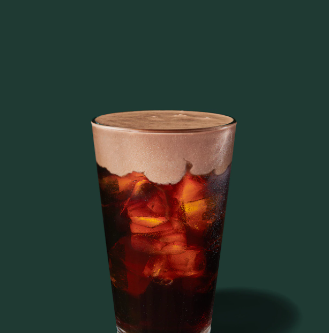 cold brew with cinnamon almondmilk foam