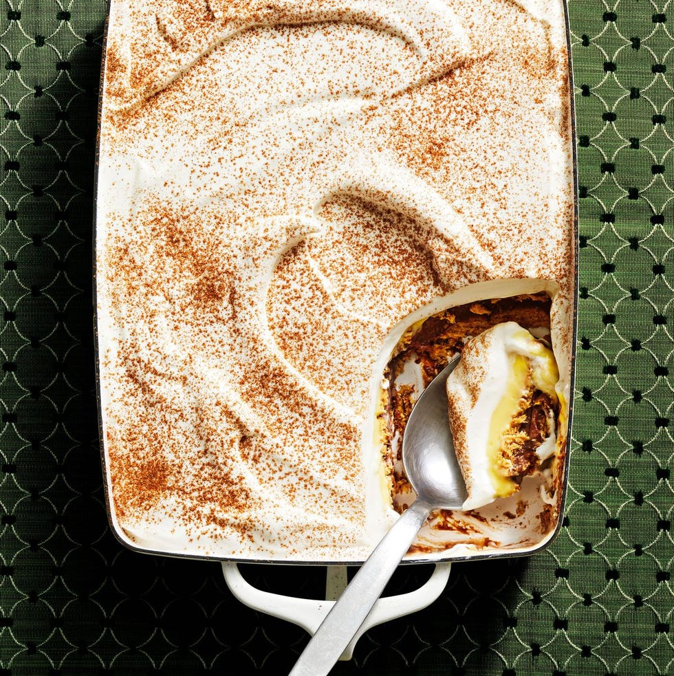 cinnamon icebox cake scooped out with a spoon