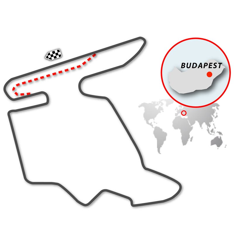 trazado del circuito hungaroring