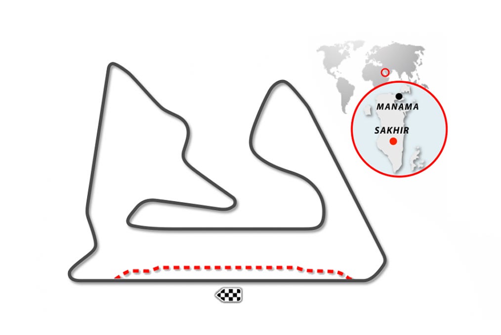 circuito de sakhir, en bahrein variante de fórmula 1