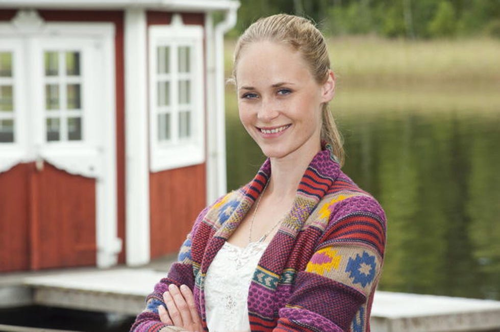La actriz danesa Inez Björg David en la películas Cisne Negro, de la serie Inga Lindstrom.