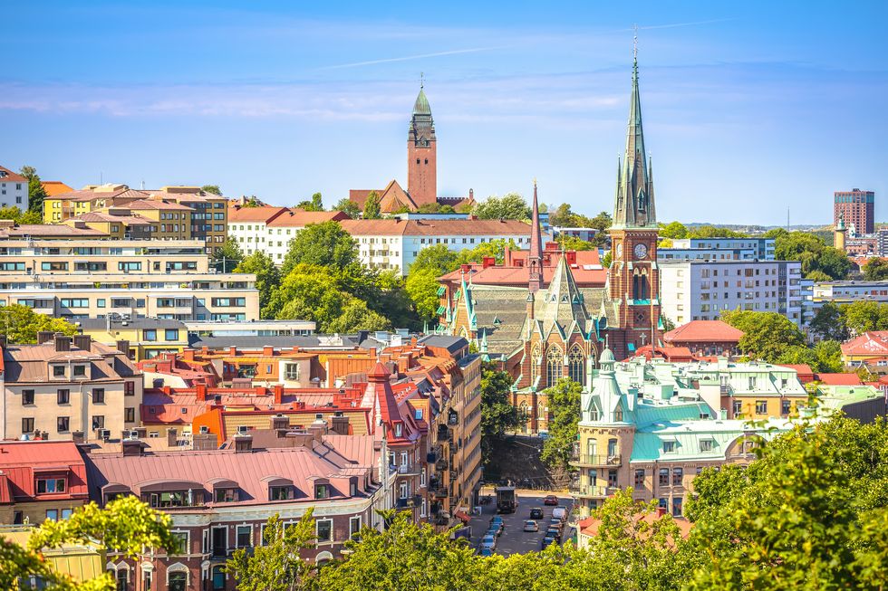 city of gothenburg rooftops panoramic view