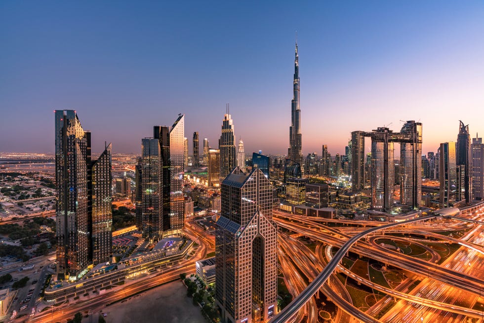 city skyline in dubai