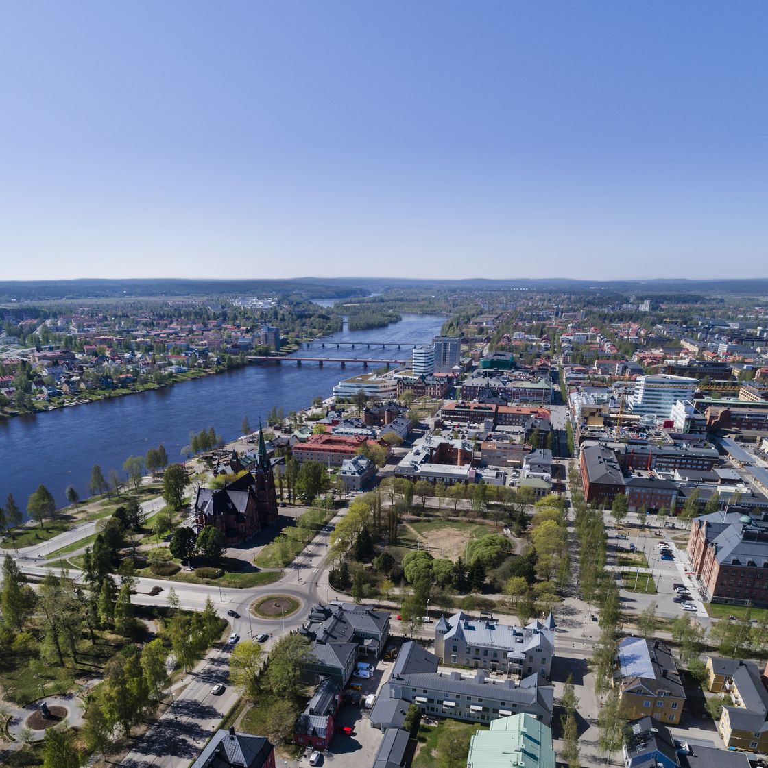 de zweedse stad umeå van boven