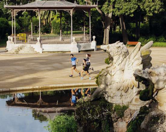 Correr en el Parque de la Ciutadella de Barcelona