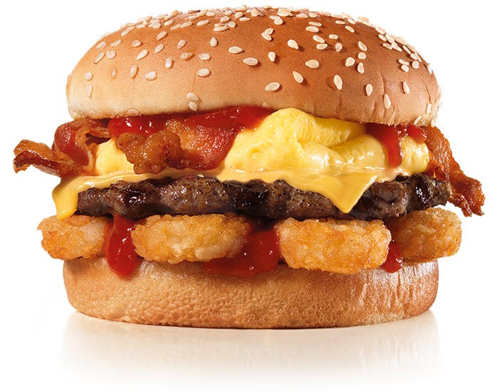 unique breakfast menu items carl's jr breakfast sandwich