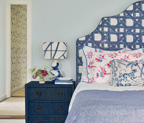 bedroom with side table