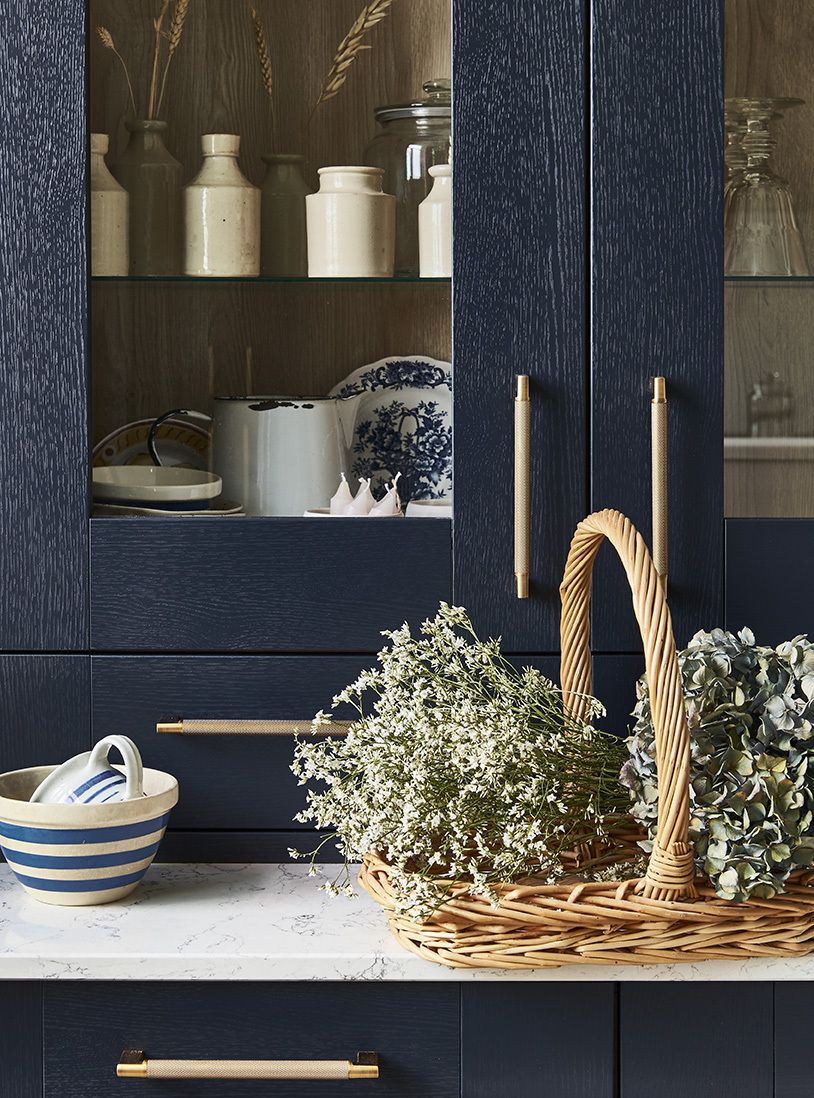 country living deep blue whitstable kitchen at homebase