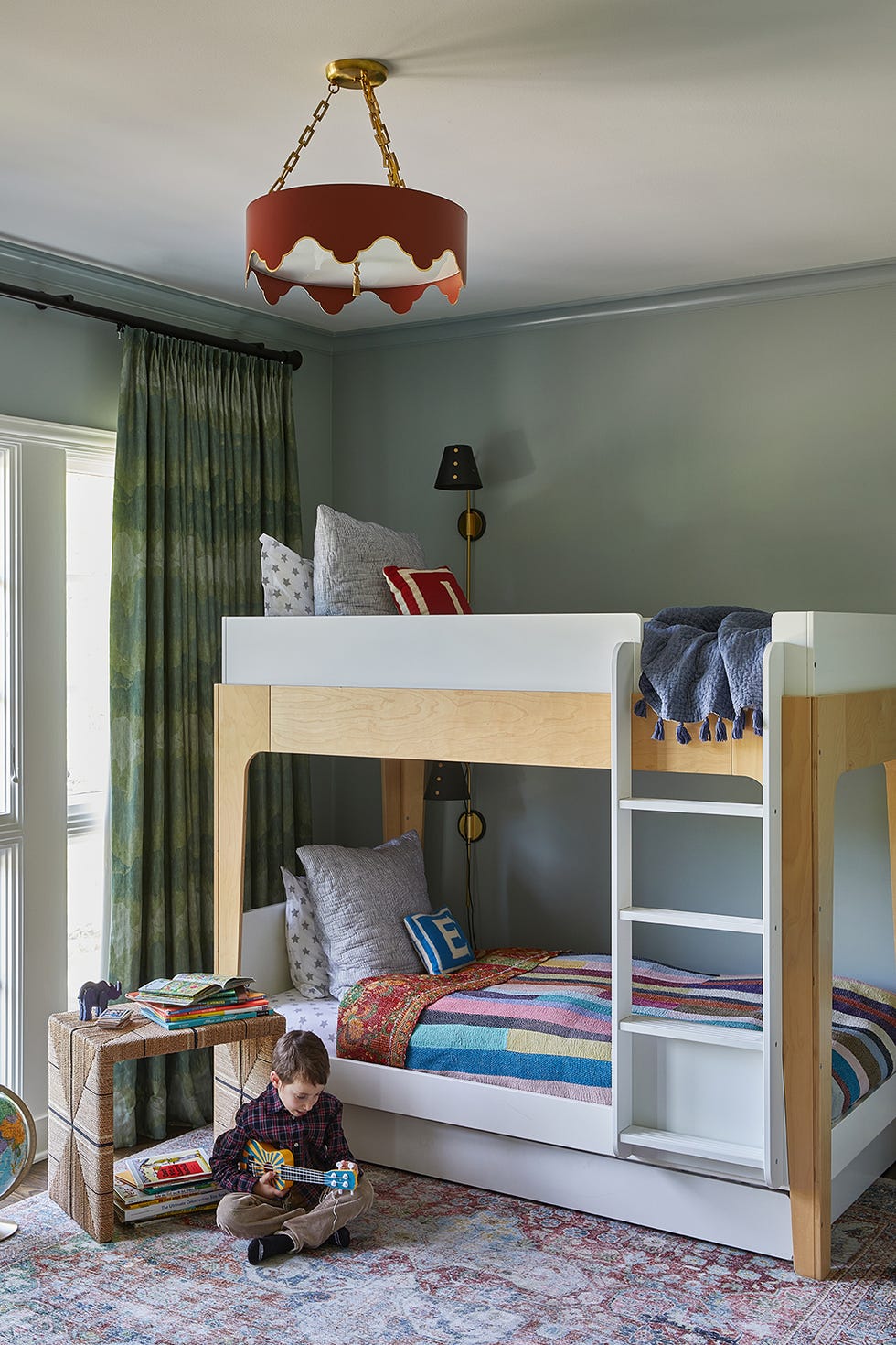 kids room with a bunk bed