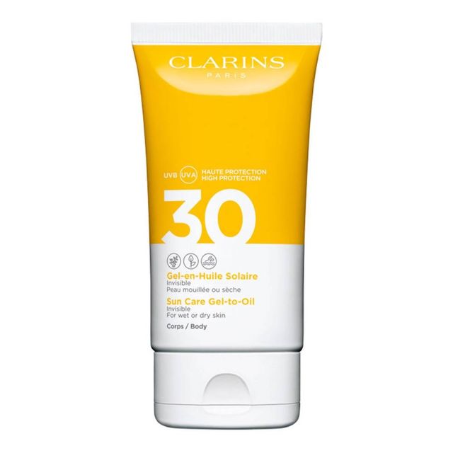 clarins geltooil invisible sun care spf 30 body