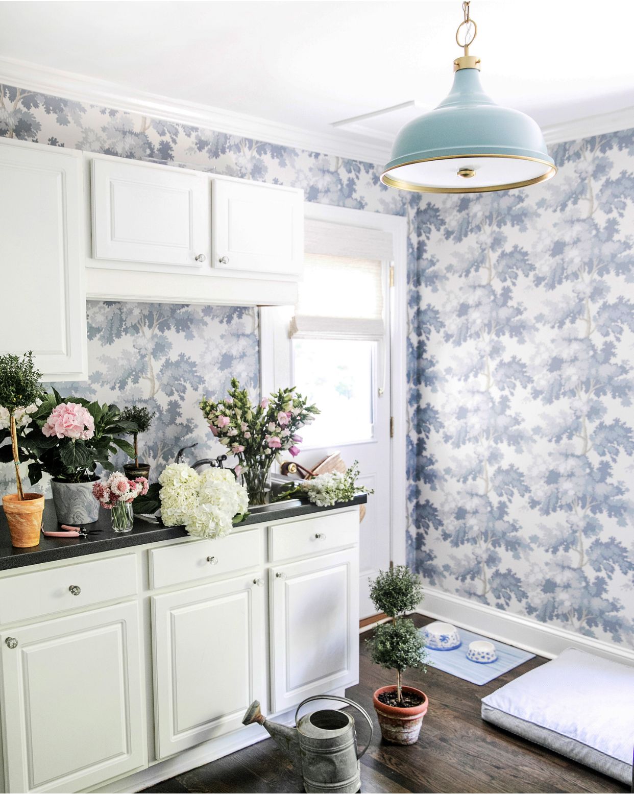Laundry Room makeover inspiration  DIY wallpaper project  Livettes