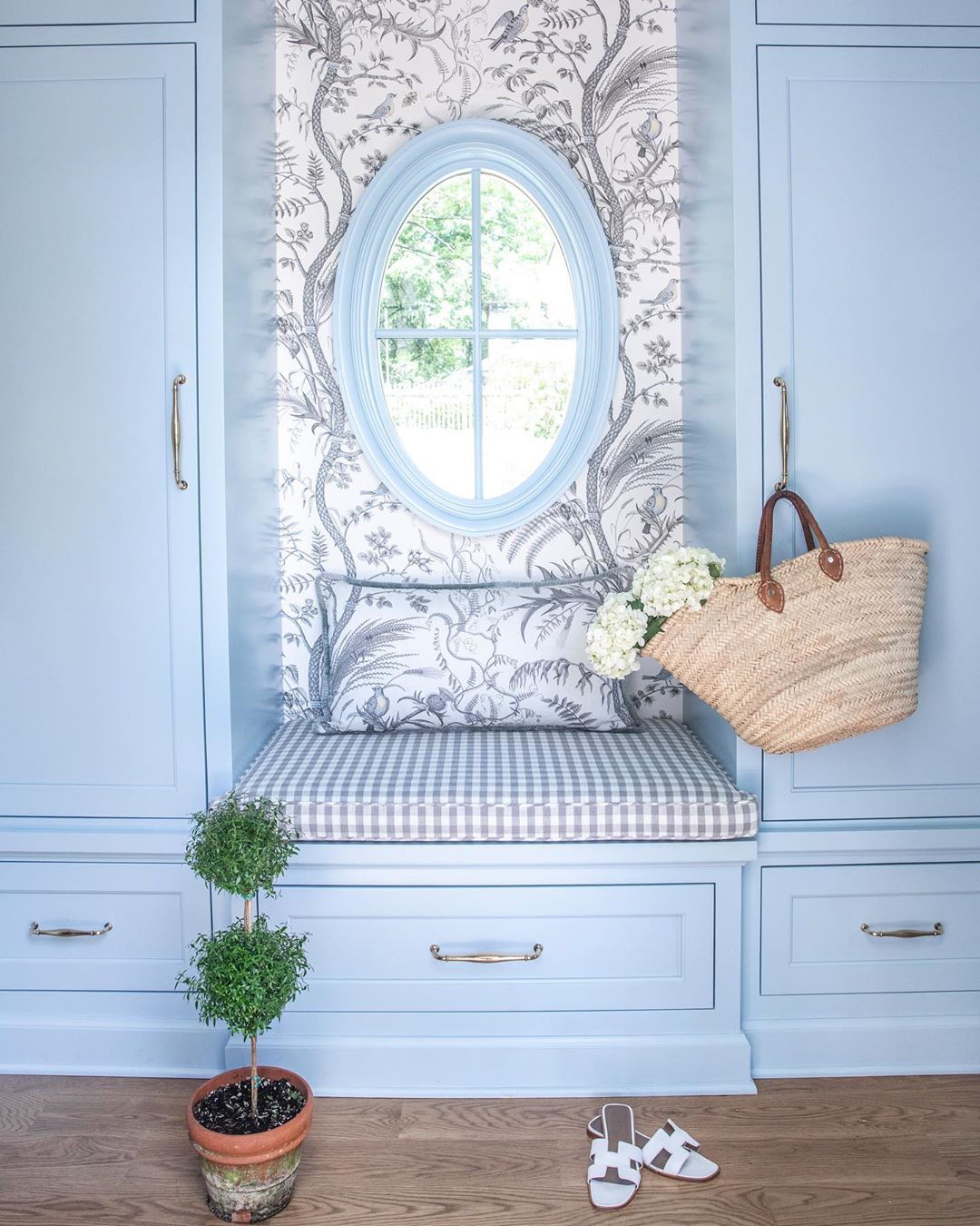 White, Room, Blue, Furniture, Interior design, Mirror, Window, Chest of drawers, Table, Tile, 