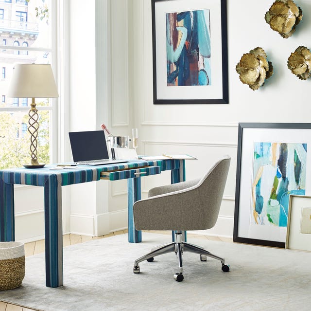 Label 180 Makes Custom Upholstered Home Office Desks and Chairs