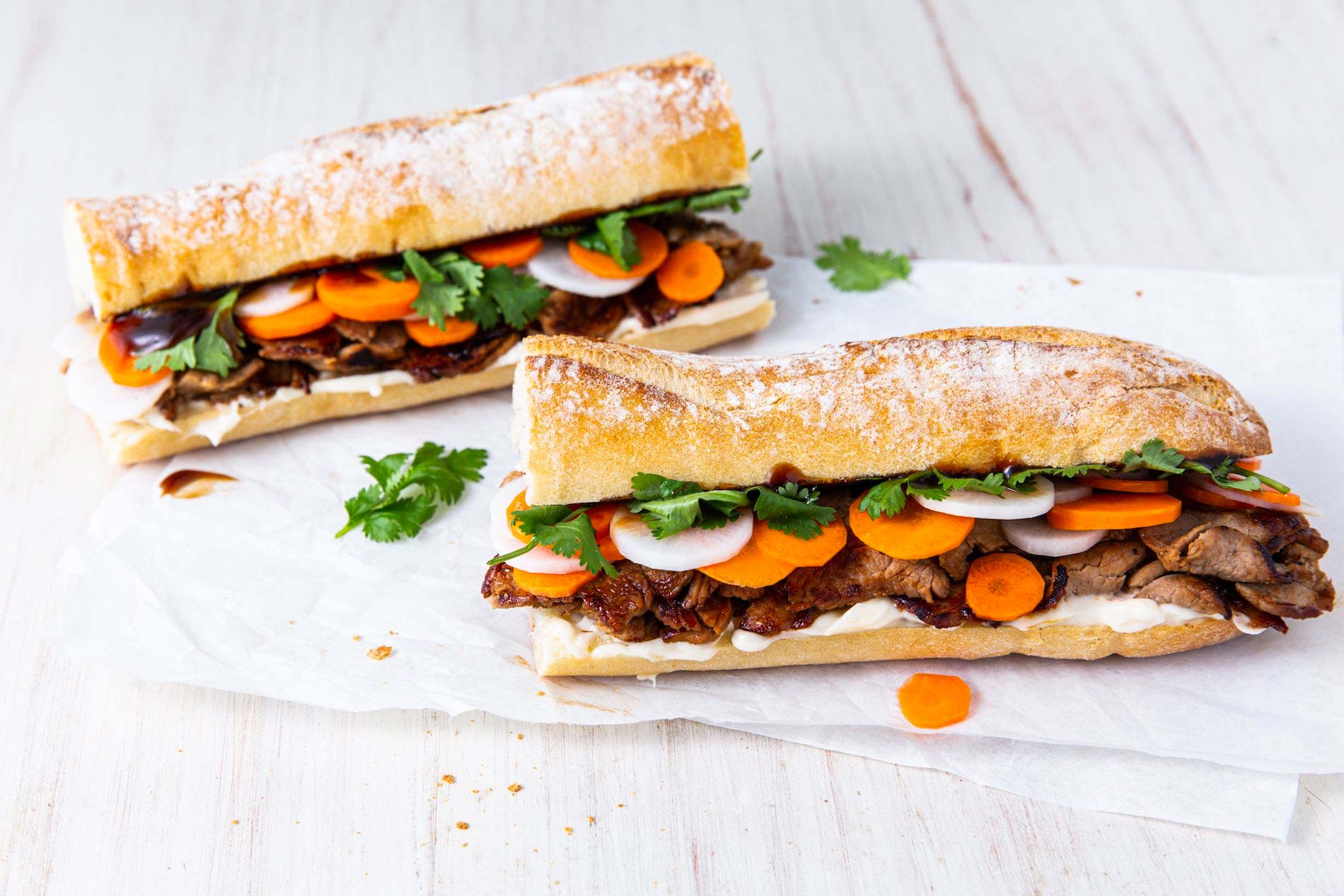 banh mi clásico, bocadillo vietnamita