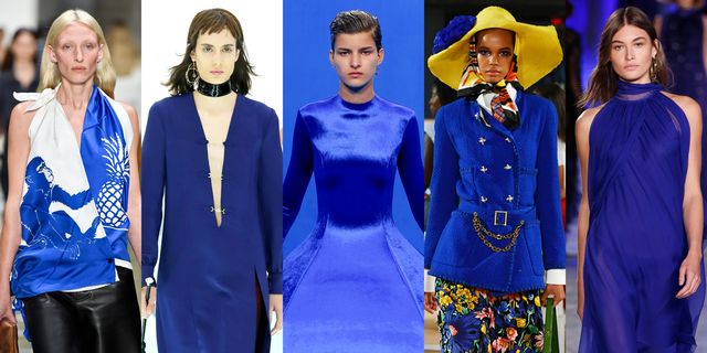 Cobalt blue, Electric blue, Blue, Clothing, Fashion, Fashion model, Fashion design, Event, Formal wear, Outerwear, 