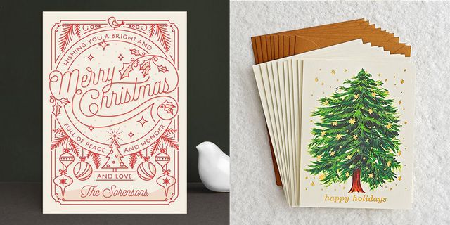 Linen Texture Christmas Lights Card, Christmas Card, Holiday Greeting,  Seasonal Cards, Merry Christmas, Cute Christmas Card, Holiday Lights