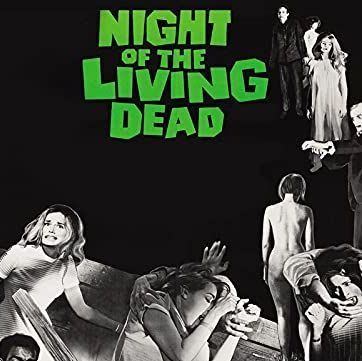 the poster for night of the living dead, featuring people cowering from zombies