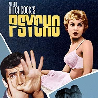 the poster for the classic horror movie psycho featuring norman bates and marion crane looking frightened