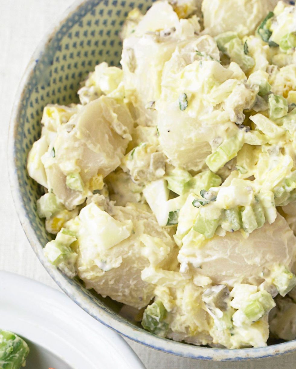 classic potato salad with cornichons